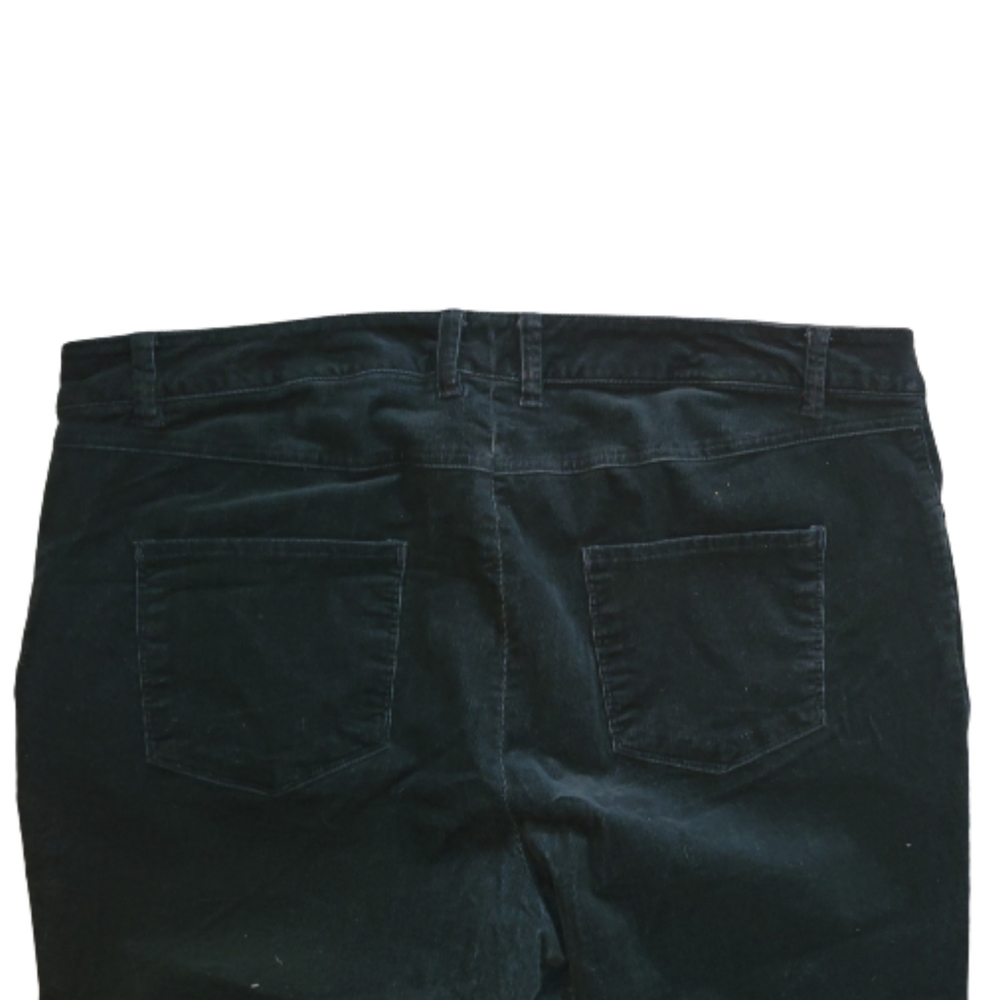 Ava & Viv Plus Size Green Corduroy Pants Mid Rise Straight Leg Forest Green 18W - Picture 5 of 6